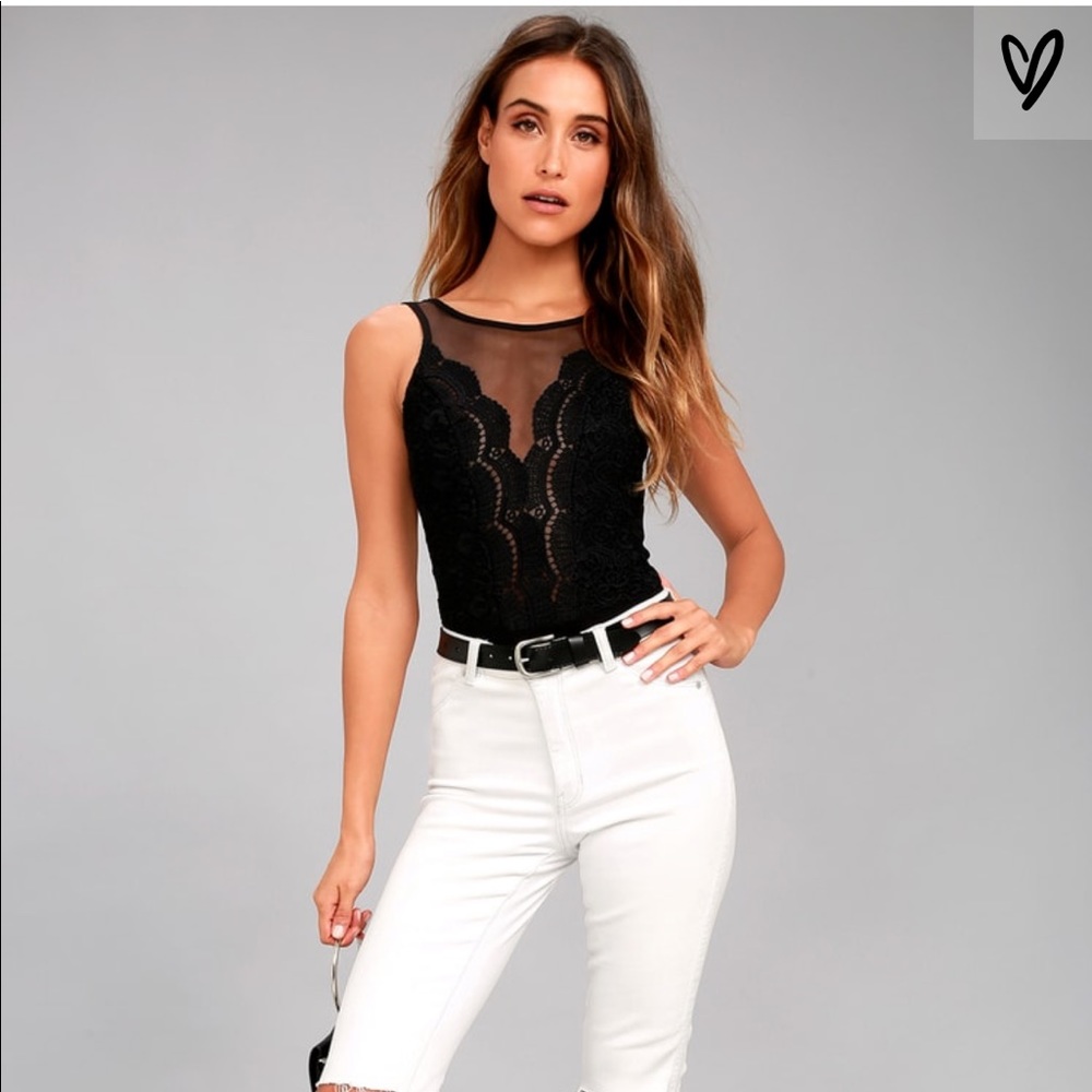 Lulu's Cali Cantana Black Bodysuit